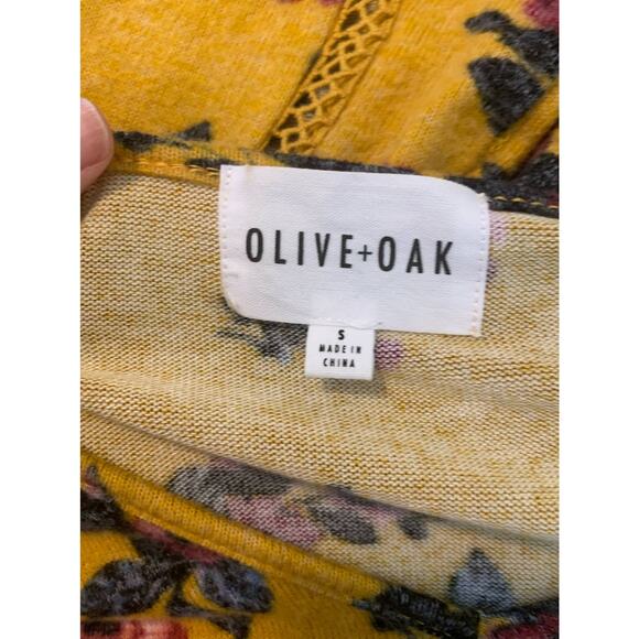 Olive + Oak long sleeves yellow floral dress size Small - Picture 3 of 10